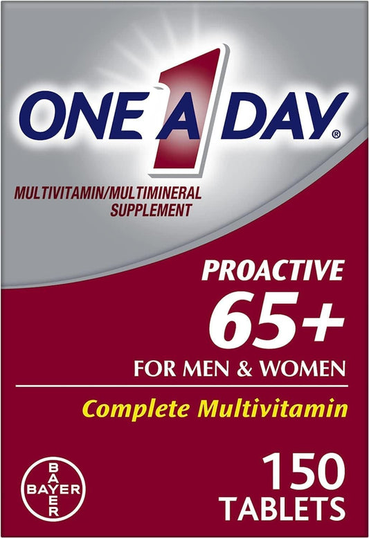 One-A-Day Proactive 65 Plus Multivitamin Tablets for Men and Women - 300 Tablets, Pack of 2