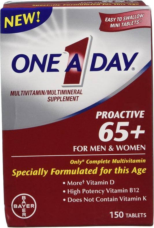 One-A-Day Proactive 65 Plus Multivitamins for Men and Women - 300 Count, Pack of Two