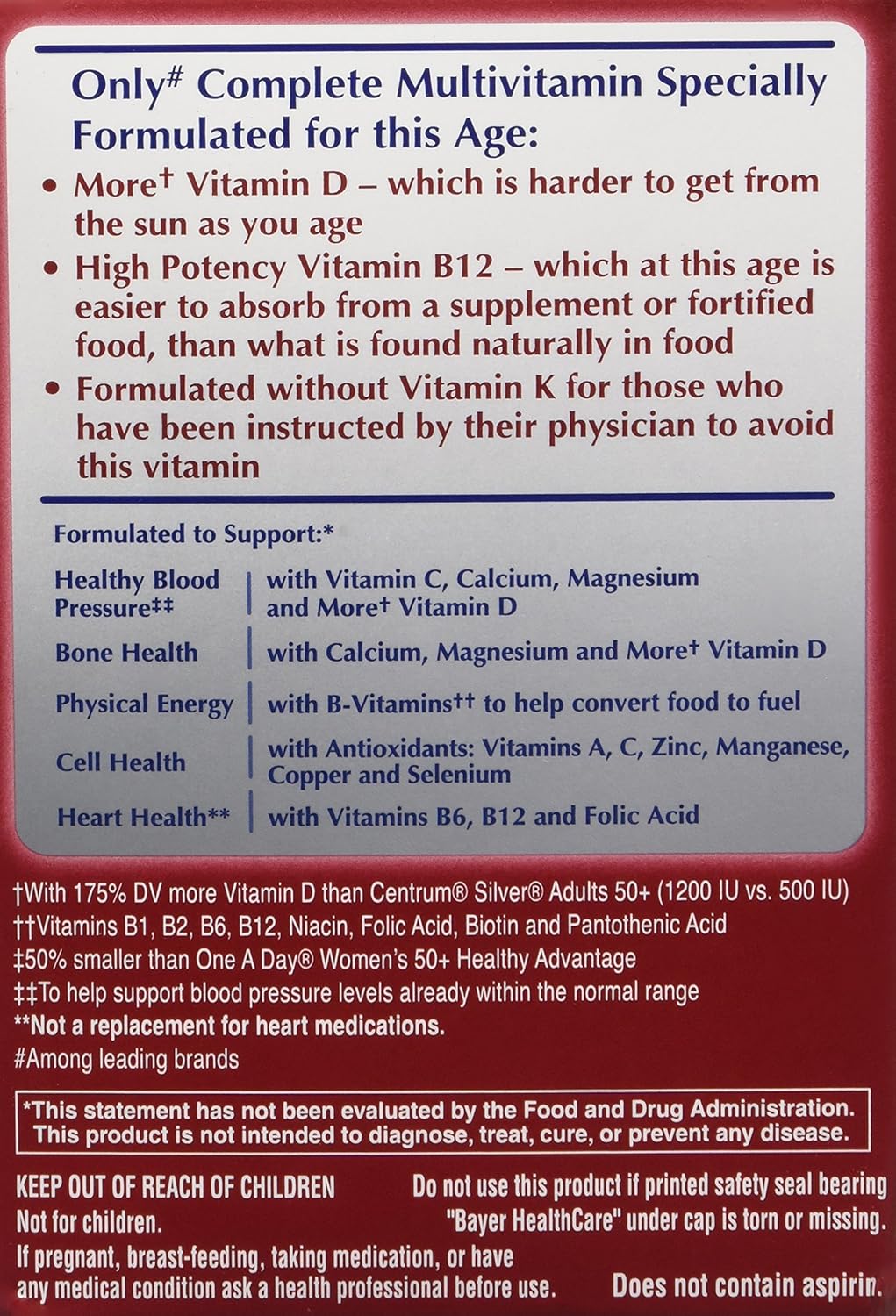 One-A-Day Proactive 65 Plus Multivitamins for Men and Women - 300 Count, Pack of Two