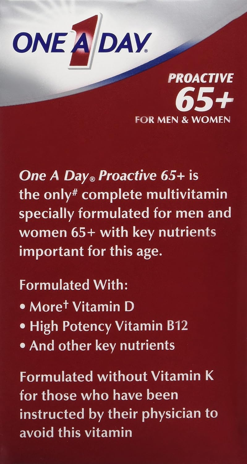 One-A-Day Proactive 65 Plus Multivitamins for Men and Women - 300 Count, Pack of Two