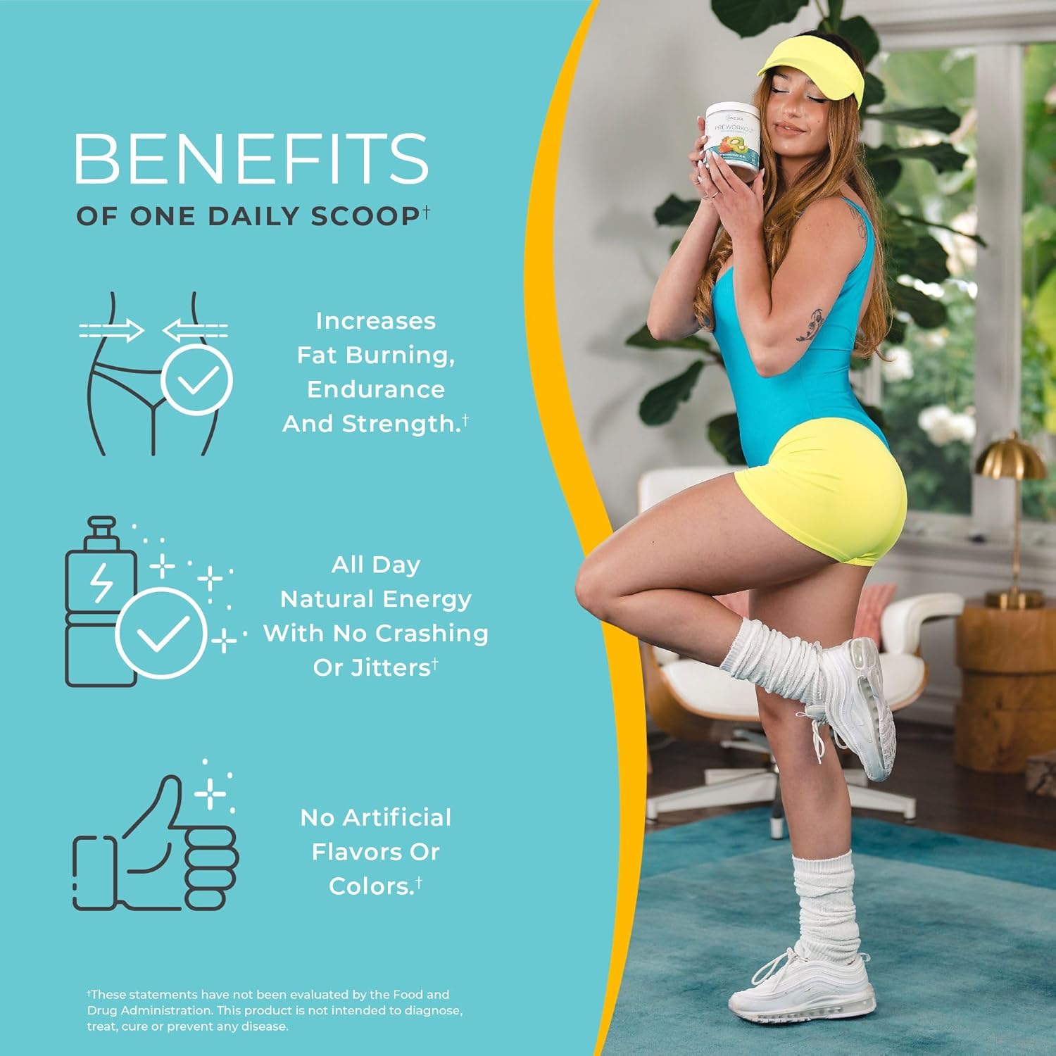 One Sol Strawberry Kiwi Women's Pre-Workout - Enhanced Pump & Focus, Natural Ingredients, Vegan & Gluten Free