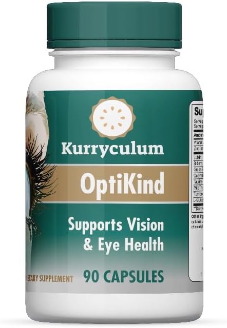 OptiKind Kurryculum Vision and Eye Health Supplement - 90 Capsules for Optimal Eye Health