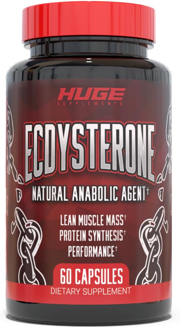 Optimally Dosed 1000mg Beta Ecdysterone Muscle Builder for Men - 98% Highest Purity with Superior Absorption
