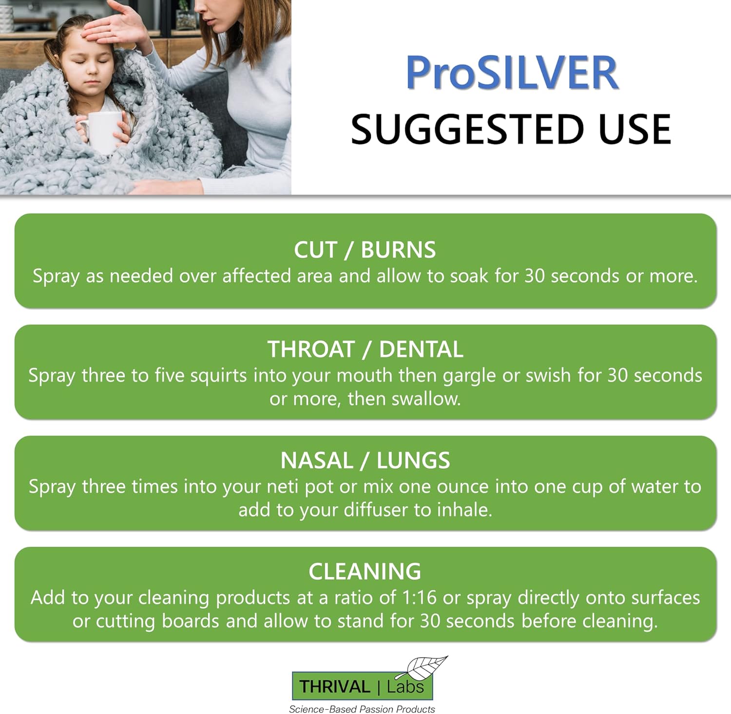 Optimized 20 PPM ProSILVER Ionic Colloidal Silver Liquid Spray for Immune Support - 4oz Dark Glass Bottle, 24 Servings by Thrival Labs