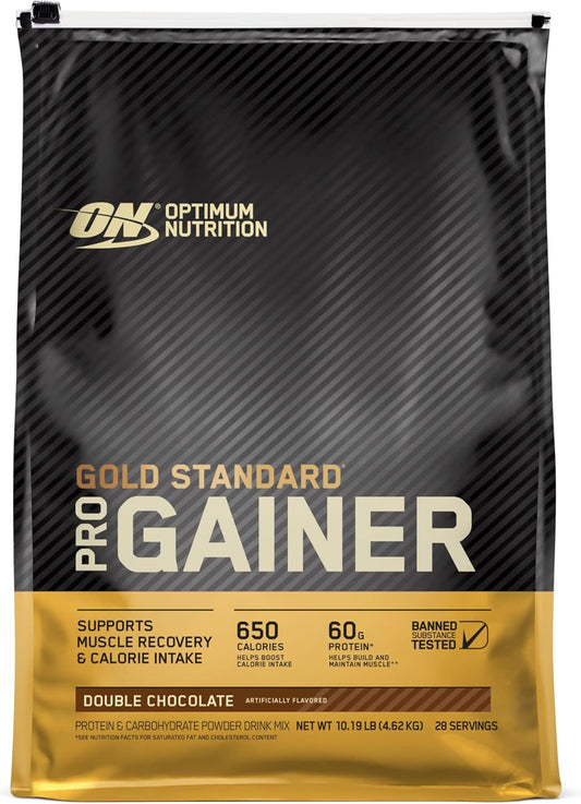 Optimum Nutrition Gold Standard Pro Gainer - Double Chocolate Weight Gainer Protein Powder, 10.19 lbs