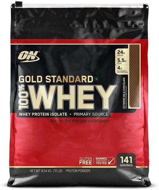 Optimum Nutrition Gold Standard Whey Protein Powder - Chocolate 10 lb Pack