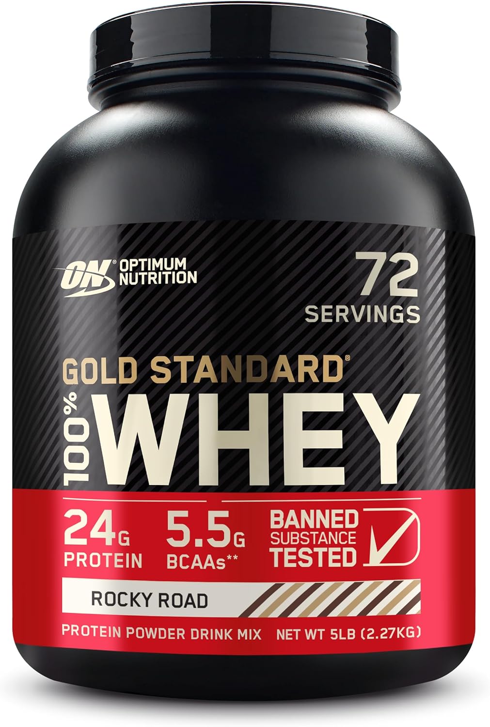 Optimum Nutrition Gold Standard Whey Protein Powder, Rocky Road Flavor, 5lb - Packaging Variations