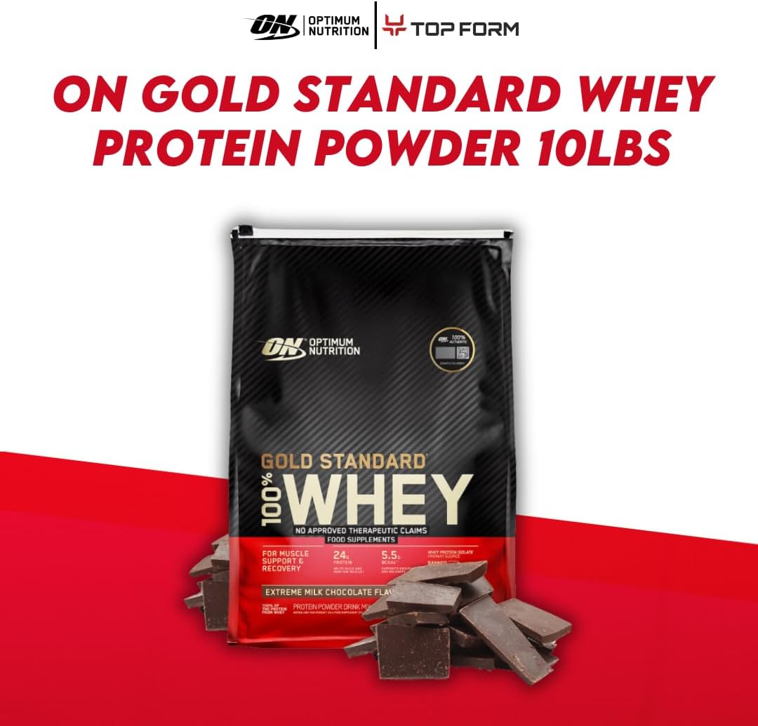 Optimum Nutrition Gold Standard Whey Protein Powder - Chocolate 10 lb Pack