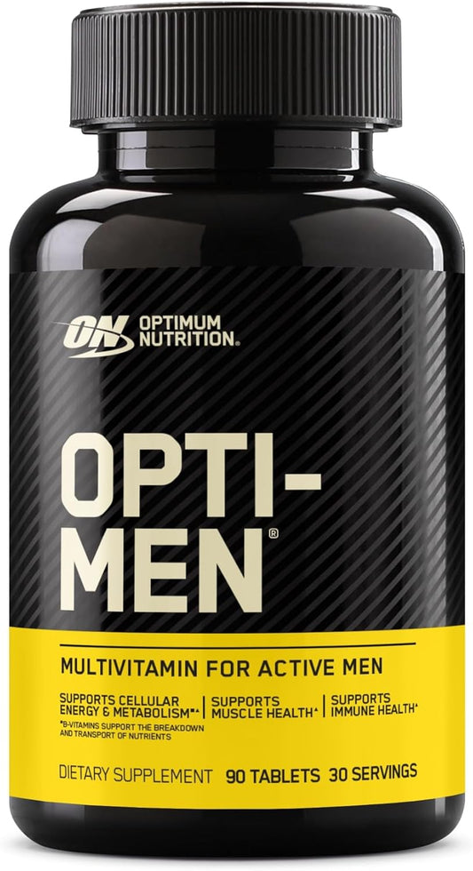 Optimum Nutrition Opti-Men Daily Multivitamin Supplement for Men with Vitamin C, Zinc, D, E, and B12 - Immune Support, 90 Count