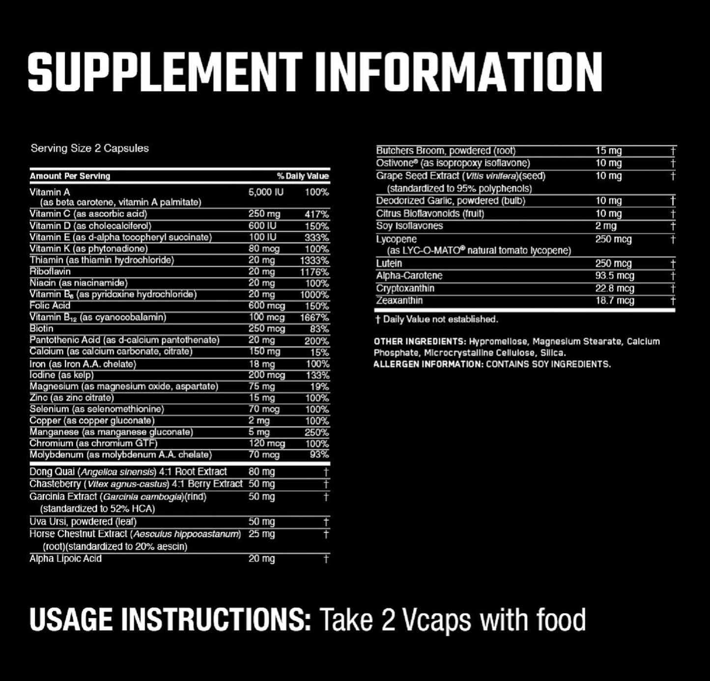Optimum Nutrition Opti-Women Multi-Vitamin Capsules - 120 Count - Women's Daily Multivitamin Supplement
