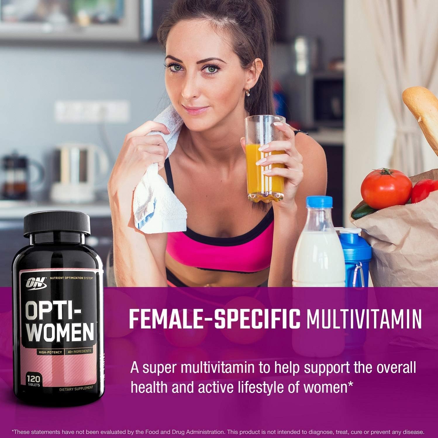Optimum Nutrition Opti-Women Multi-Vitamin Capsules - 120 Count - Women's Daily Multivitamin Supplement