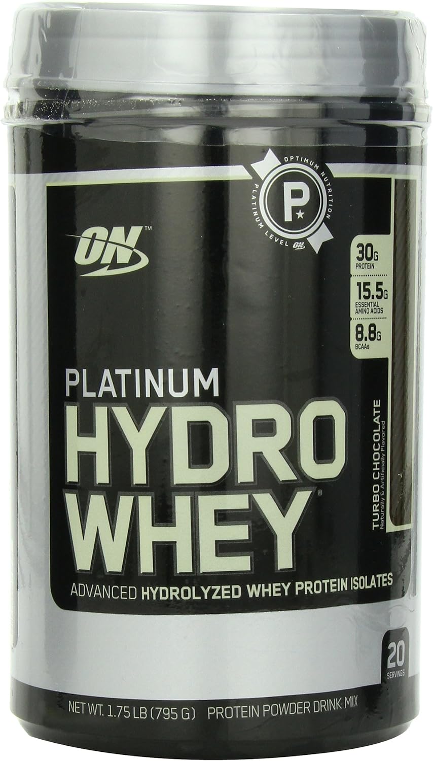Optimum Nutrition Platinum Hydro Whey Protein Powder, Turbo Chocolate Flavor, 1.75 lbs