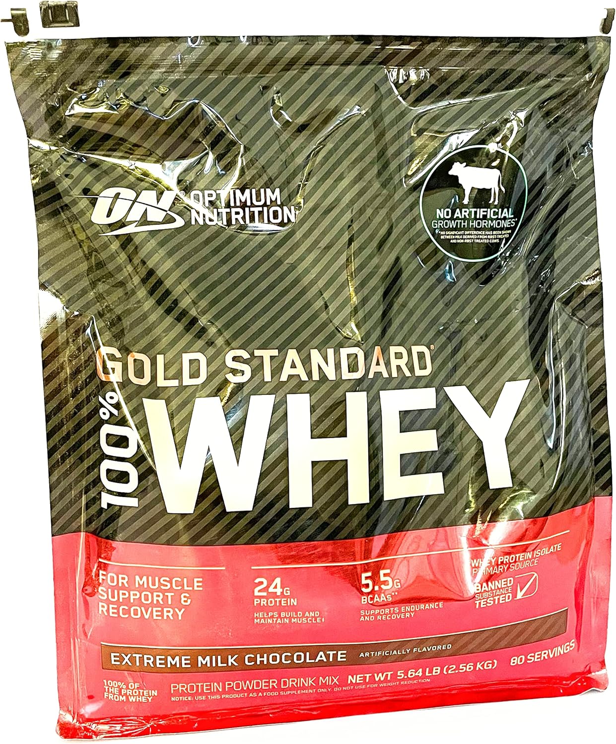 Optimum Nutrition Whey Gold Standard Protein Powder, Extreme Milk Chocolate, 5 lb - High-Quality Protein Supplement