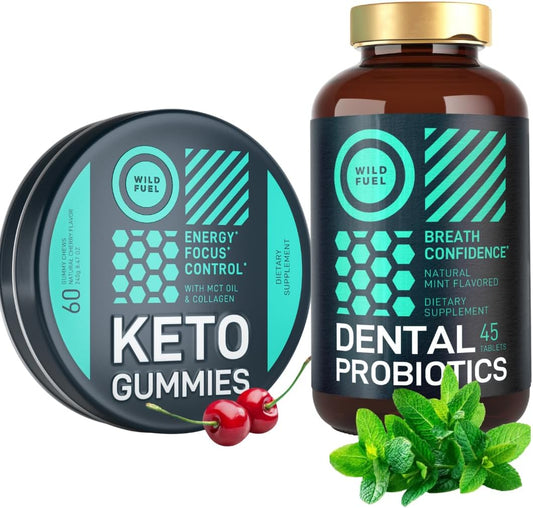 Oral Probiotics for Oral Health and Keto Candy Bundle with MCT Oil