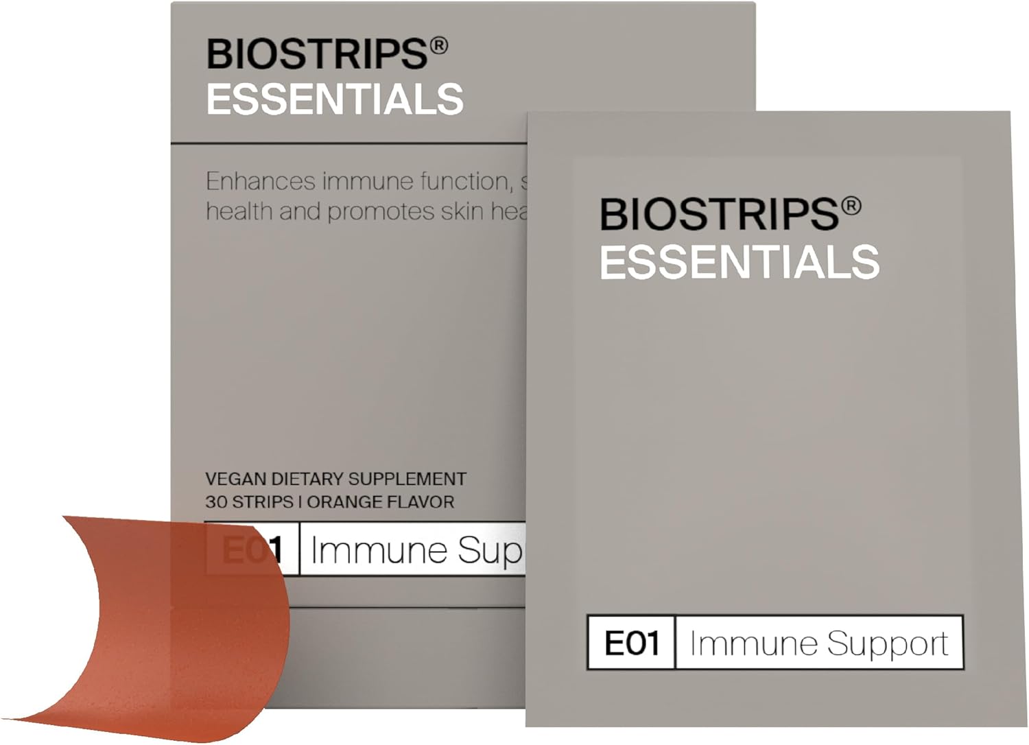 Oral Supplement Strips for Immune Support with Vitamin C, Vitamin D, Zinc, and Elderberry - 30 ct