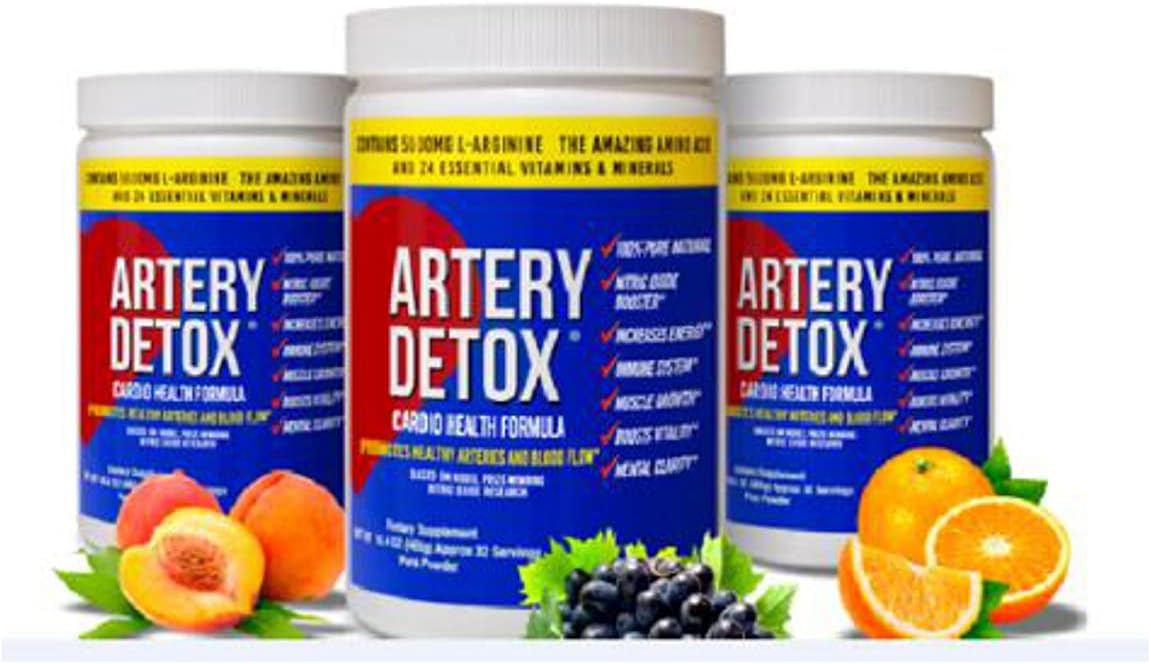 Orange Flavor Artery Detox Supplement - Natural Heart Health Support for Arterial Cleanse and Circulation Boost