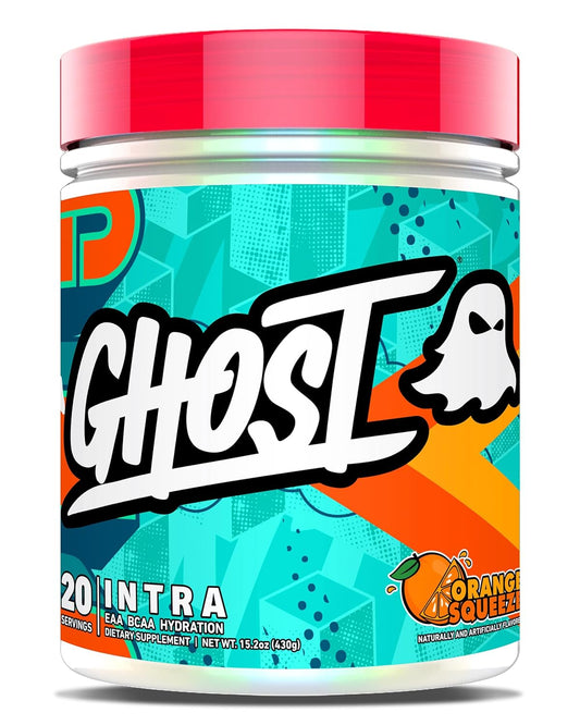 Orange Squeeze GHOST Intra Workout Powder - BCAAs, EAAs, Nootropics, & Hydration - Supports Muscle Recovery & Focus - Pre, Intra, & Post Workout Amino Acids