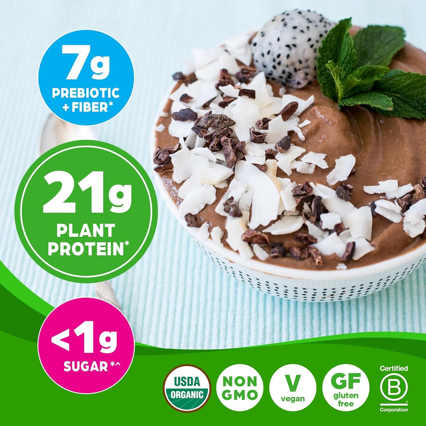 Orgain Organic Vegan Chocolate Fudge Protein Powder + PBfit Original Bundle, 2 lbs + 30 oz