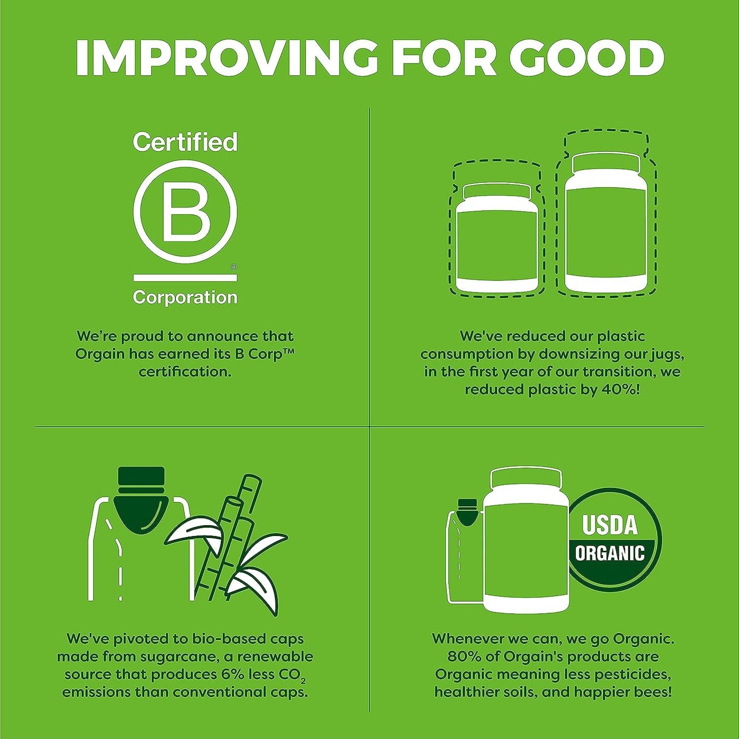 Orgain Vanilla Bean Organic Vegan Protein Powder with Superfoods - Gluten Free Plant Based Protein Blend