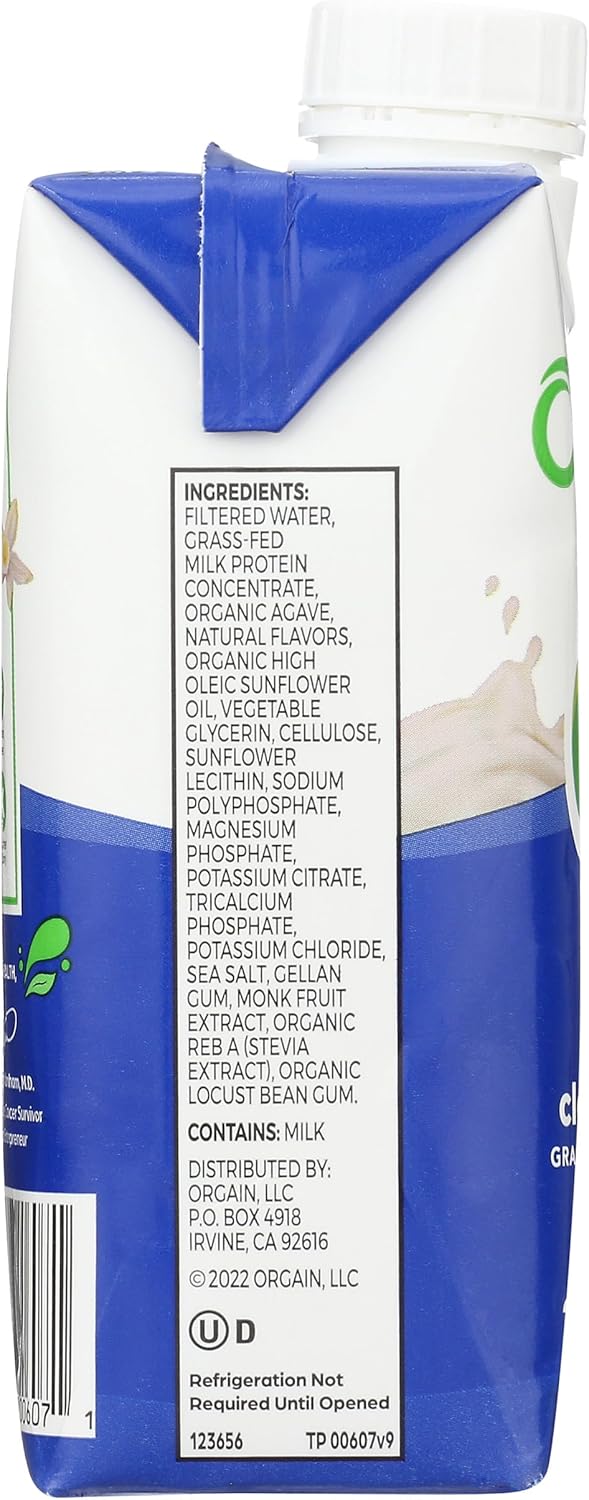 Orgain Vanilla Bean Whey Protein Shake - 11 oz Bottle