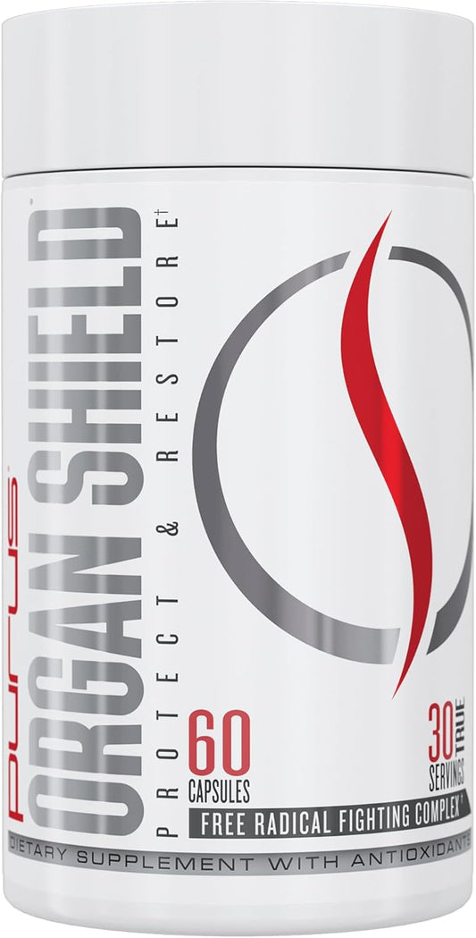 Organ Shield Plant Based Antioxidant Supplement | Purus Labs Active Antioxidants | 30 Servings, 60 Capsules