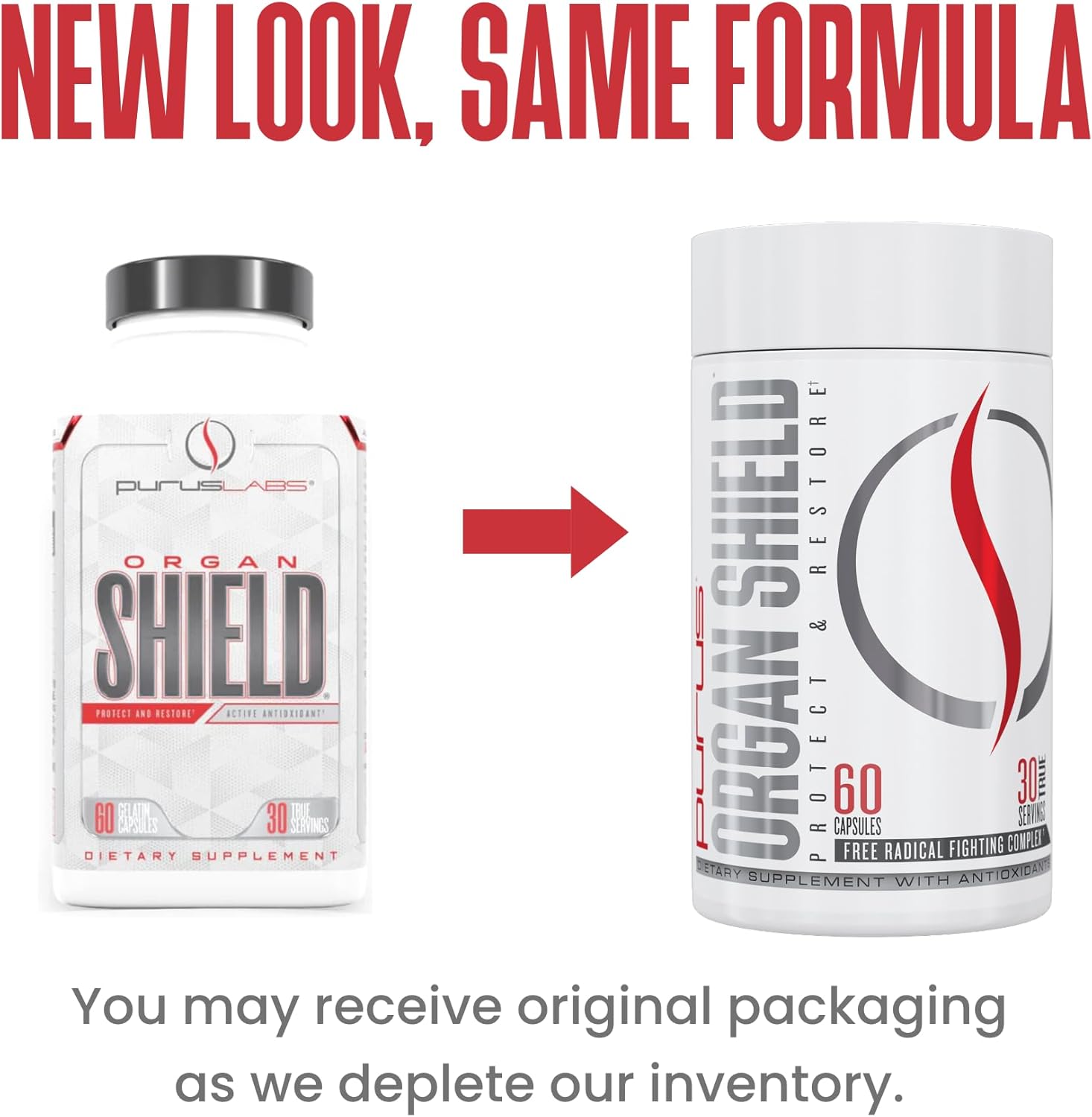 Organ Shield Plant Based Antioxidant Supplement | Purus Labs Active Antioxidants | 30 Servings, 60 Capsules