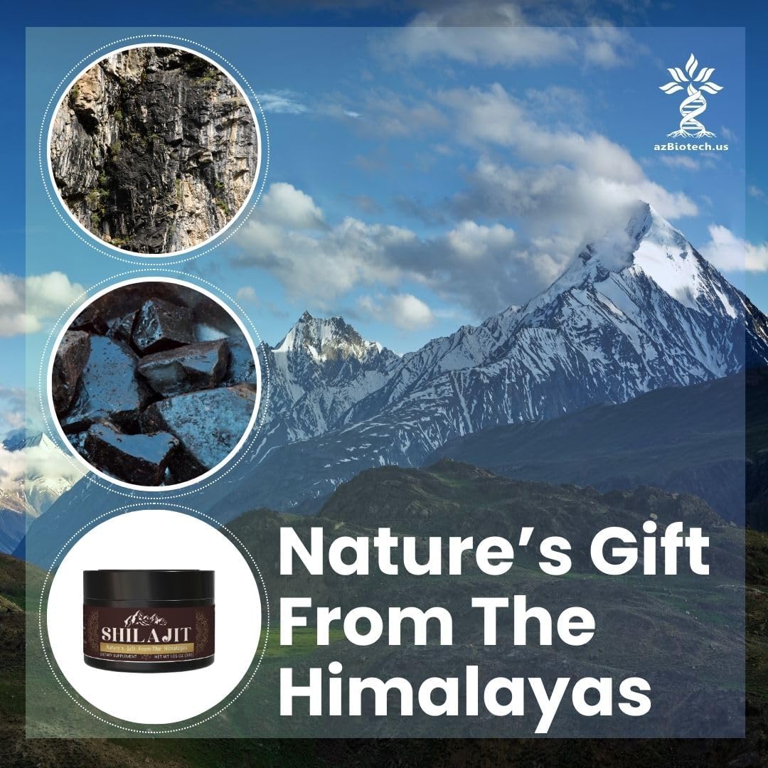 Organic 100% Pure Himalayan Shilajit Soft Resin, Rich in Fulvic Acid - 1.76 oz.