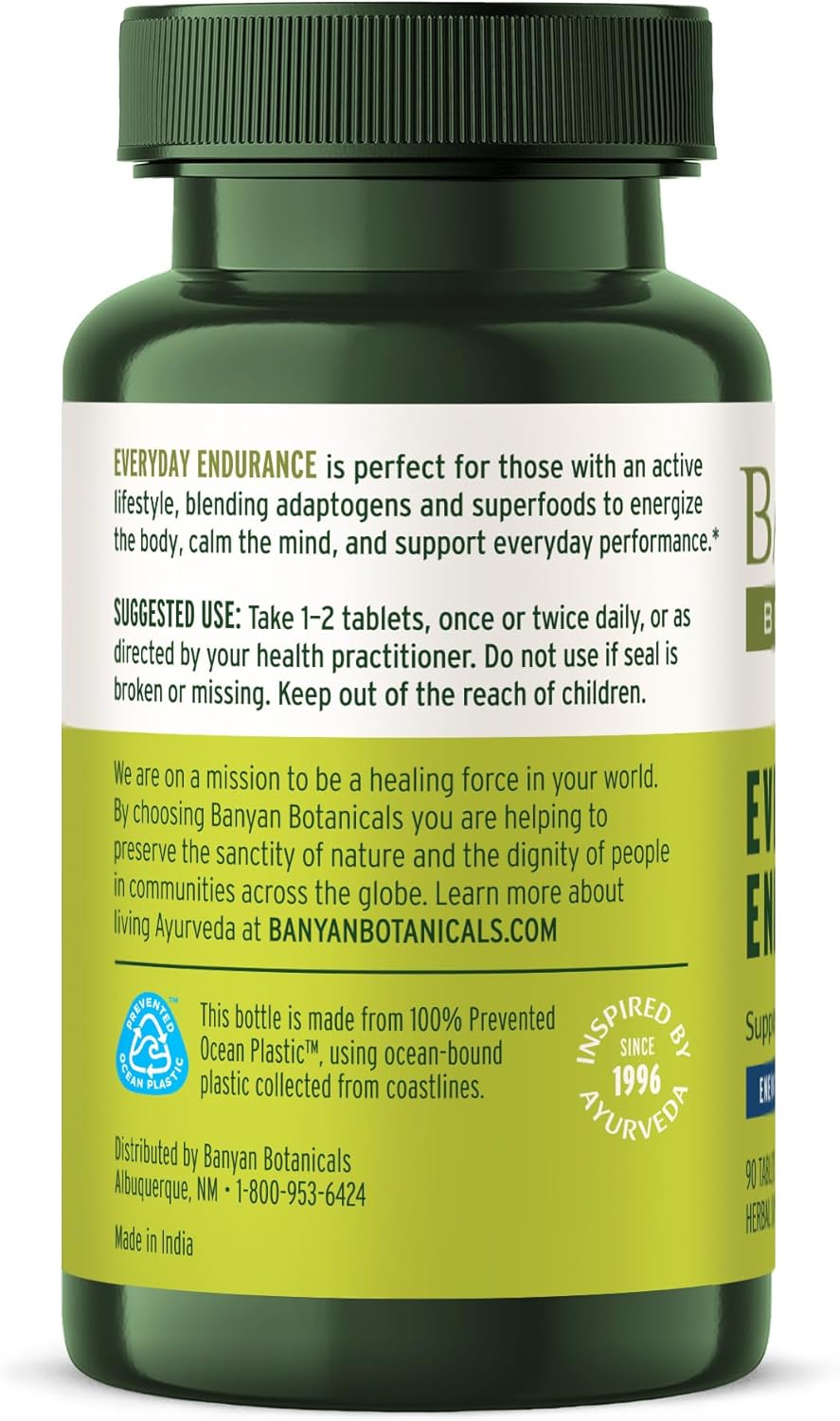 Organic Adaptogens Supplement for Energy and Focus - Herbal Superfoods - 90 Tablets
