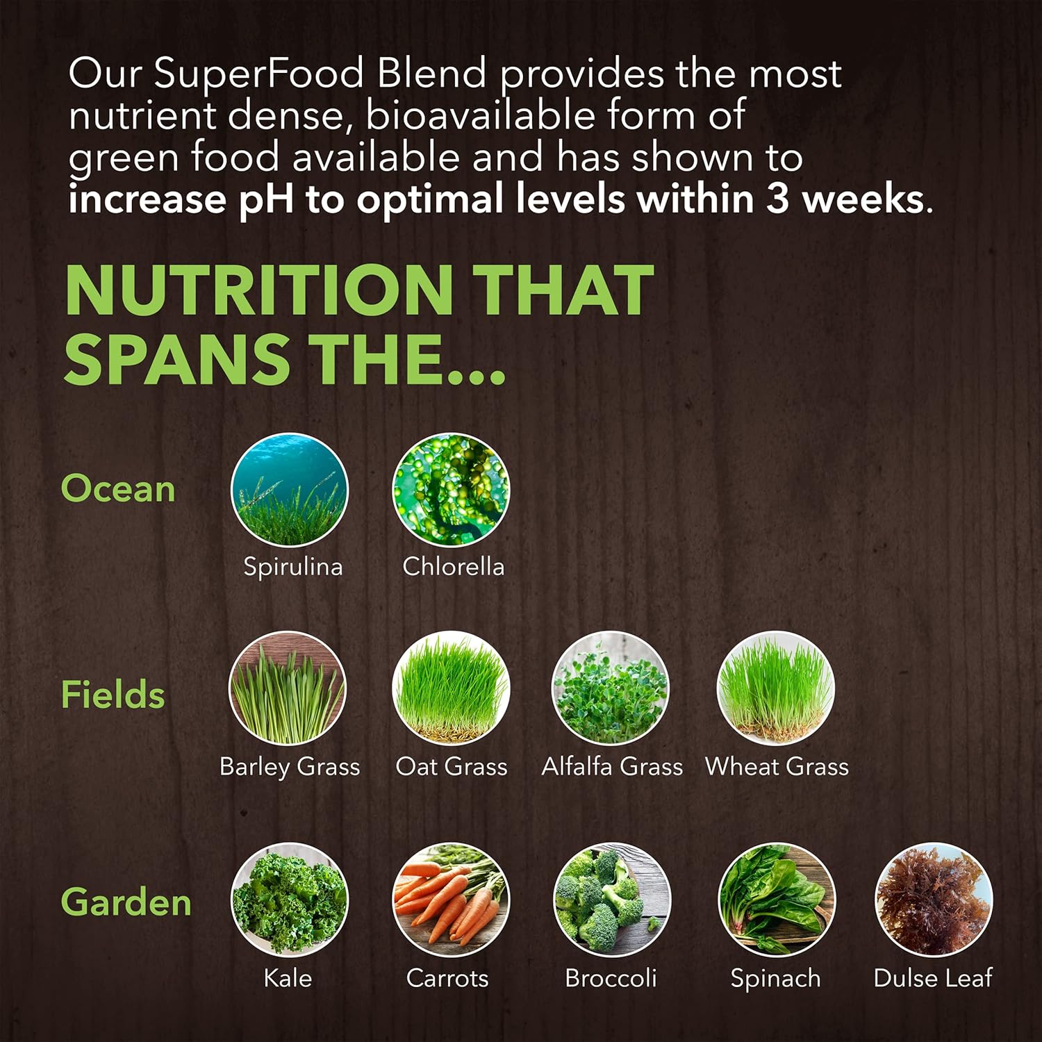 Organic Alkalizing Super Greens Powder with Probiotics & Enzymes - Vegan, Non-GMO, Gluten-Free - 8.46 oz - 30 Servings