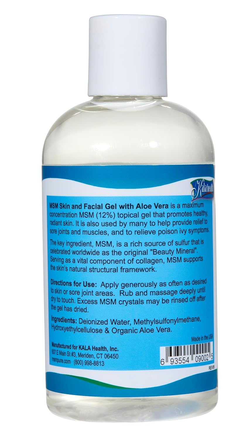 Organic Aloe MSM Gel for Smooth, Radiant Skin – 8 oz Preservative-Free Skin Care