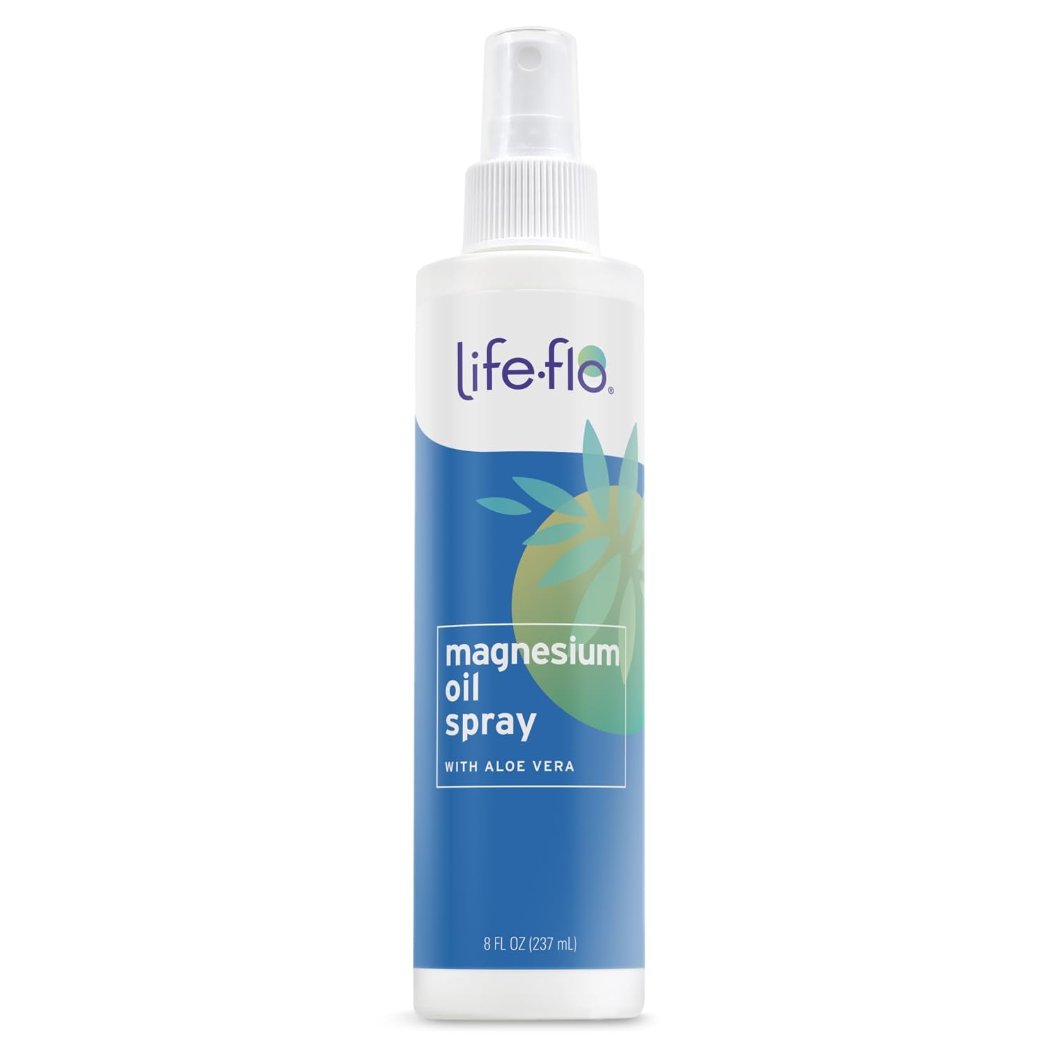 Organic Aloe Vera Magnesium Chloride Spray for Calming Muscles and Joints, Soothes Skin, 8oz Spray - 60 Day Guarantee