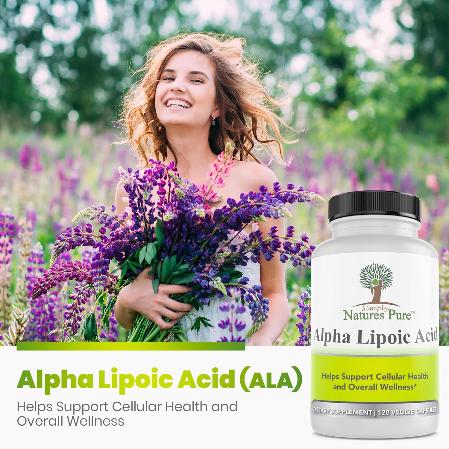 Organic Alpha Lipoic Acid 600mg Capsules - 120 Vegetarian Capsules, Non-GMO Thioctic Acid - 4 Month Supply