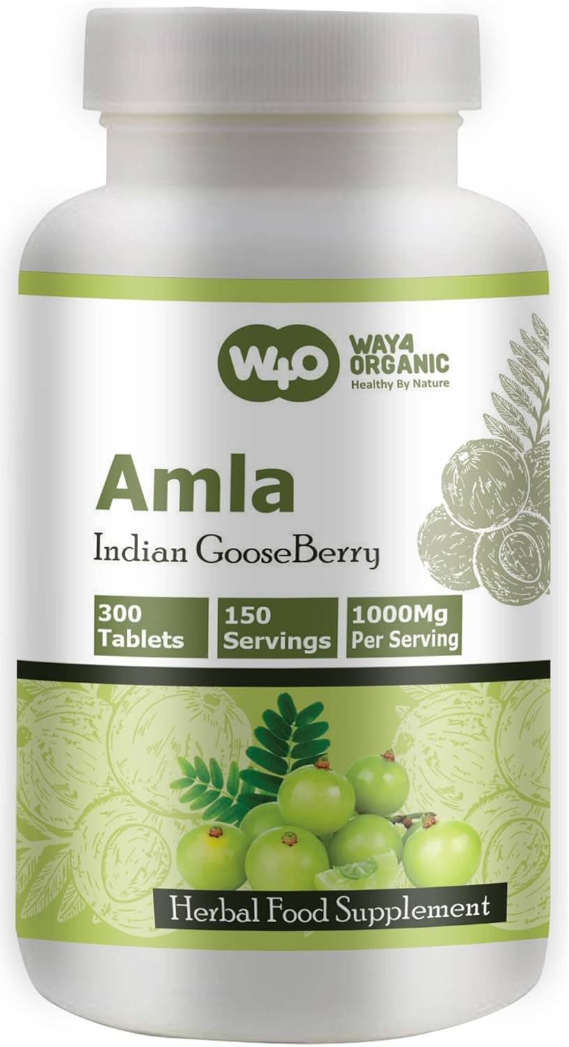 Organic Amla Fruit Extract Capsules - 300 Pills, 1000 mg, Amalaki Fruit Supplement, Pack of 1