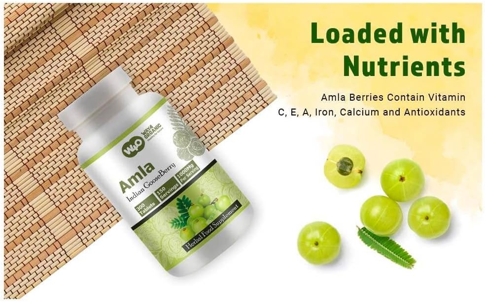 Organic Amla Fruit Extract Capsules - 300 Pills, 1000 mg, Amalaki Fruit Supplement, Pack of 1