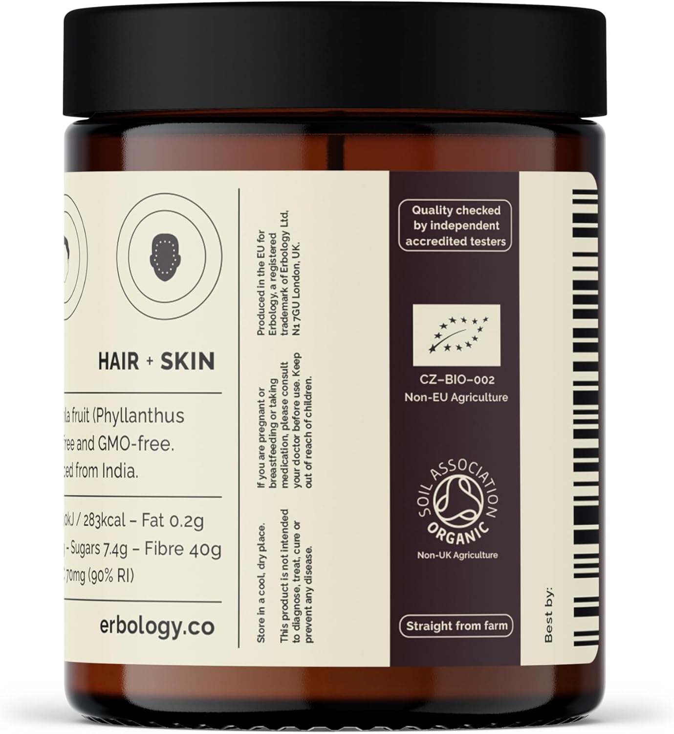 Organic Amla Powder 10.6 oz - Indian Gooseberry - Immunity Boost - Skin & Hair Health - High Vitamin C - Farm Fresh from India - Raw, Vegan, Gluten-Free