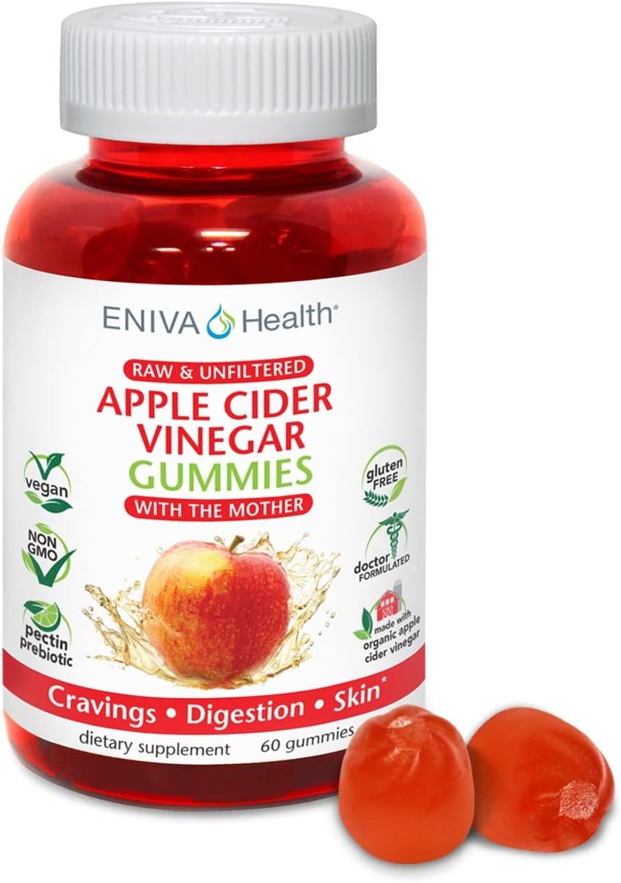 Organic Apple Cider Vinegar Gummies with B9, B12, Beetroot, and Pomegranate for Energy and Immunity Support