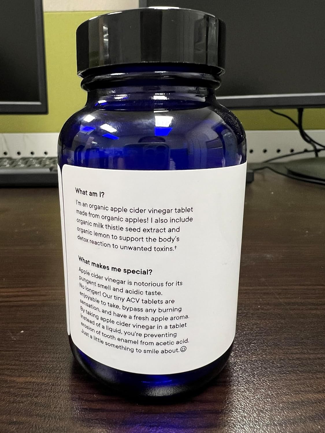 Organic Apple Cider Vinegar Pills - Metabolism Booster, Detox Cleanse, Weight Management - Apple Flavor, 1 Month Supply, 60 Vegan Tablets