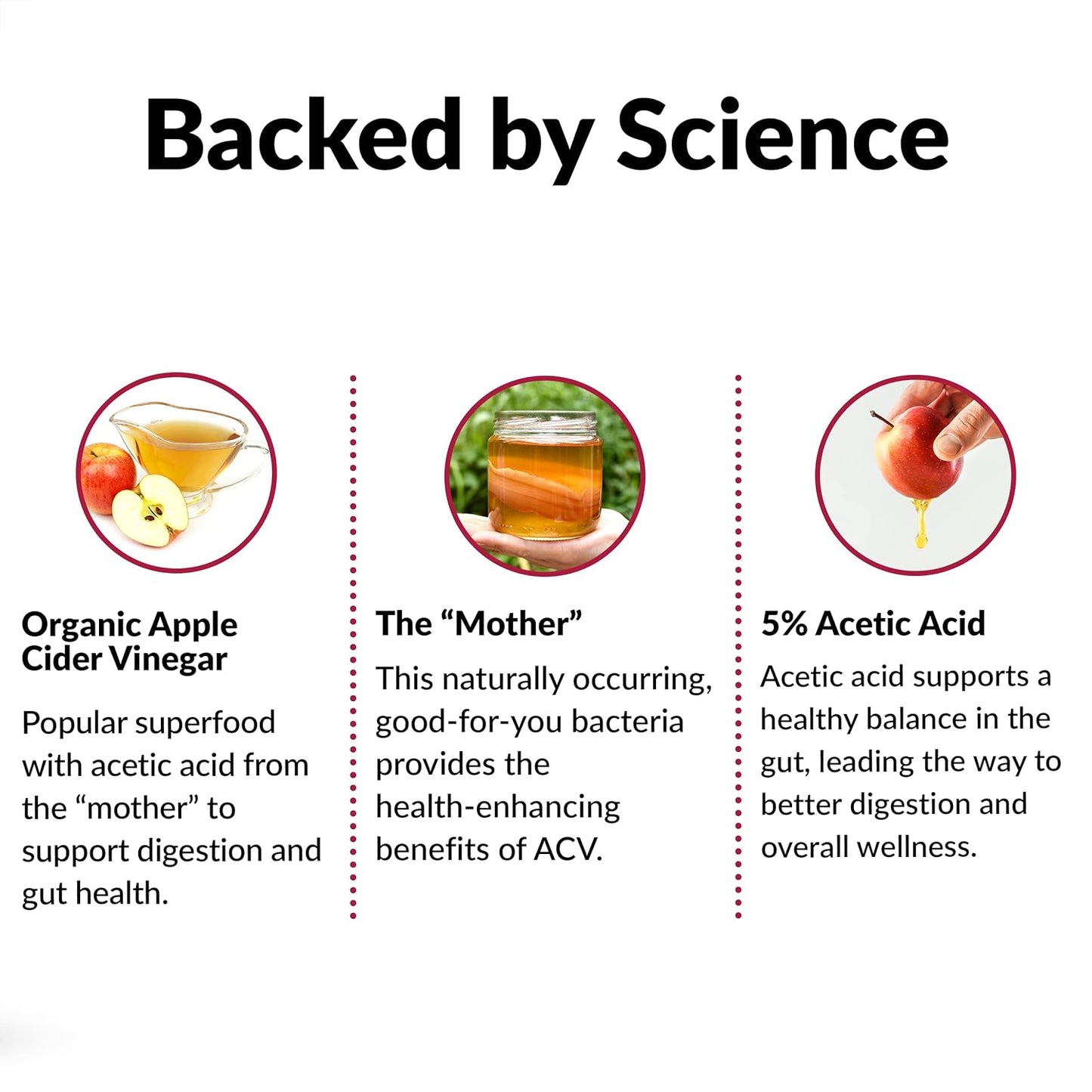 Organic Apple Cider Vinegar Soft Chews for Digestion and Metabolism Support - Caramel Apple Flavor, 30 Chews