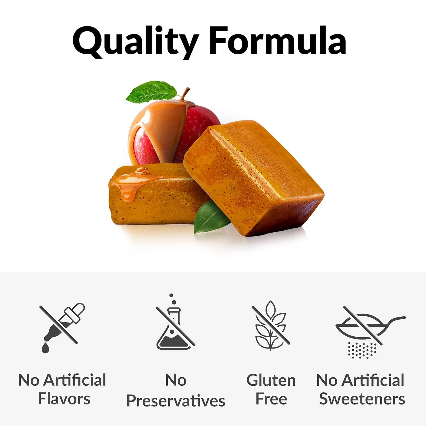 Organic Apple Cider Vinegar Soft Chews for Digestion and Metabolism Support - Caramel Apple Flavor, 30 Chews