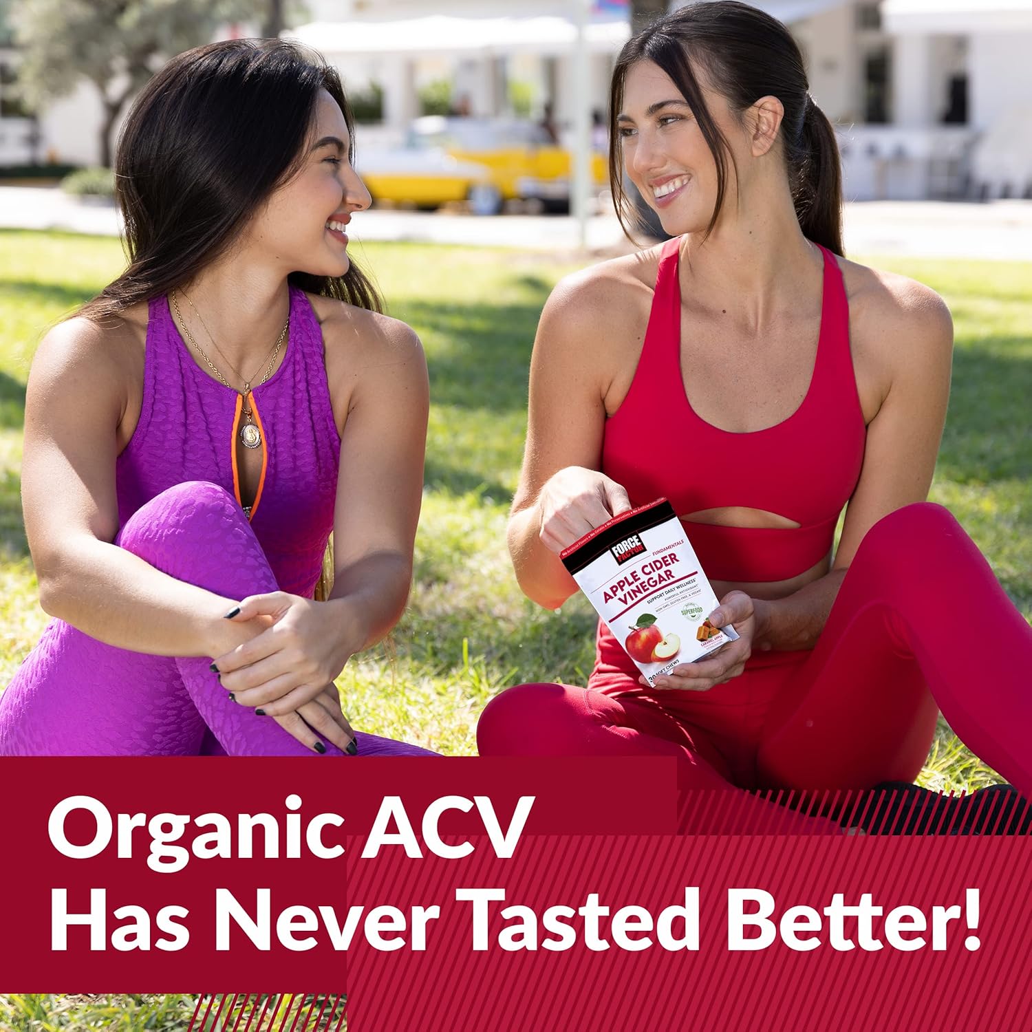 Organic Apple Cider Vinegar Soft Chews for Digestion and Metabolism Support - Caramel Apple Flavor, 30 Chews