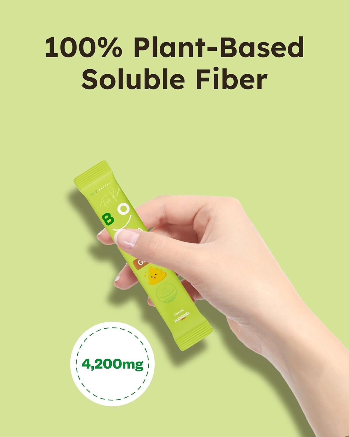 Organic Apple Juice Fiber Jelly for Kids - Plant-Based Soluble Fiber Sticks for Bowel Health & Constipation Relief (20 count)