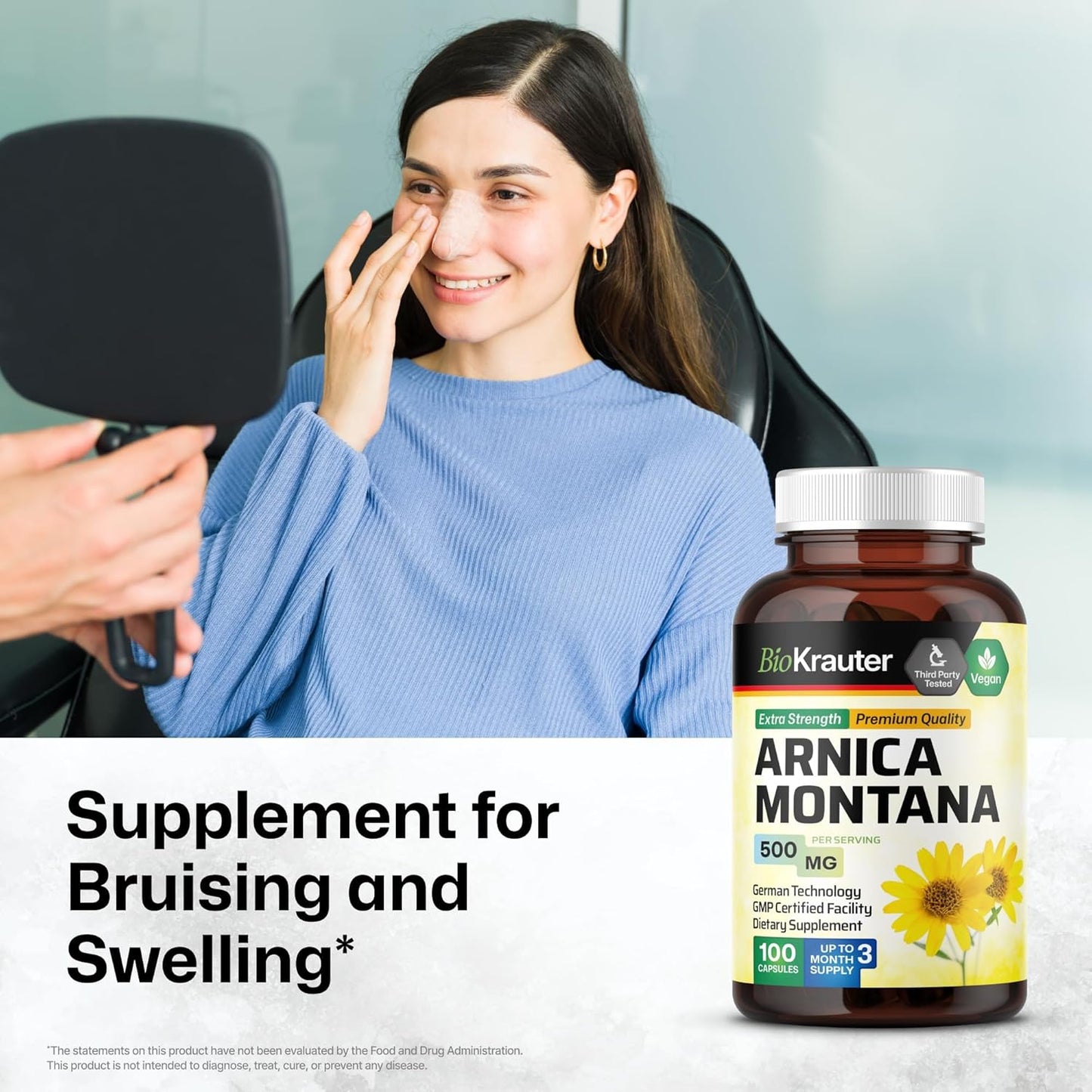 Organic Arnica Montana and Sarsaparilla Root Capsules - 350 Capsules for Joint Support and Overall Wellness