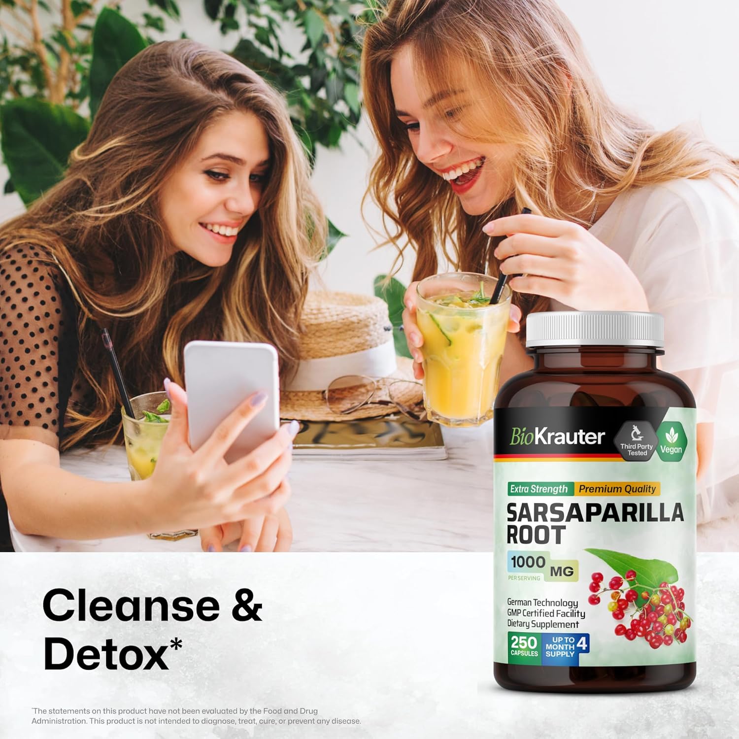 Organic Arnica Montana and Sarsaparilla Root Capsules - 350 Capsules for Joint Support and Overall Wellness