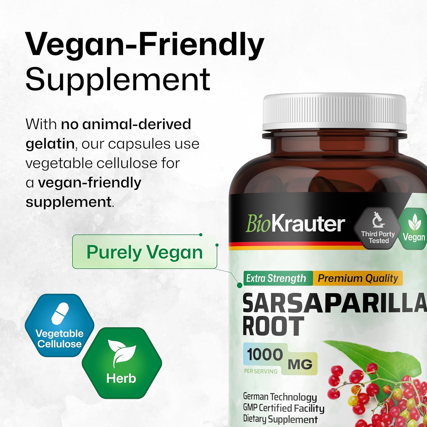 Organic Arnica Montana and Sarsaparilla Root Capsules - 350 Capsules for Joint Support and Overall Wellness