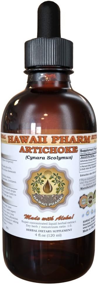 Organic Artichoke Liquid Extract Tincture - Hawaii Pharm 4 oz Bottle