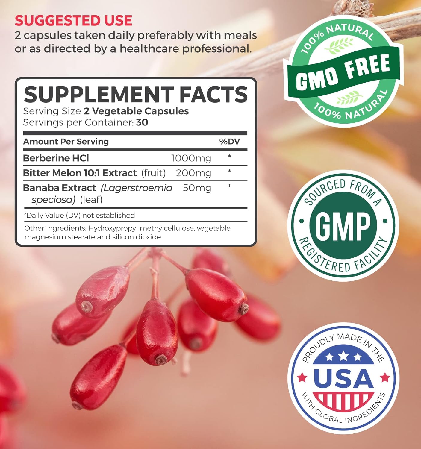Organic Ashwagandha & Berberine HCL+ Bundle - Nature's Synergy Duo - Save $4 (11% Off) - Adrenal Support - 60 Berberine Capsules & 120 Ashwagandha Tablets
