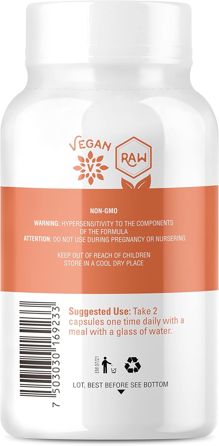 Organic Ashwagandha Capsules - 60 Count, 1,000mg Pure Formula for Stress Relief & Mood Enhancement - Vegan, Non-GMO, Gluten-Free