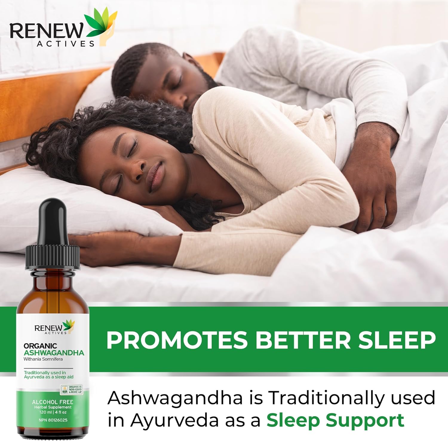 Organic Ashwagandha Liquid for Cognitive Function, Energy, Stress Reduction - 120 ml Formula for Memory, Sleep, Immune Health & Clarity