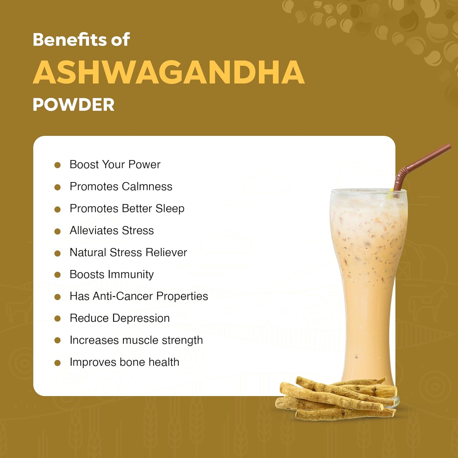 Organic Ashwagandha Root Powder - Non-GMO, Vegan-Friendly LuxuryLeaf for Health & Wellness