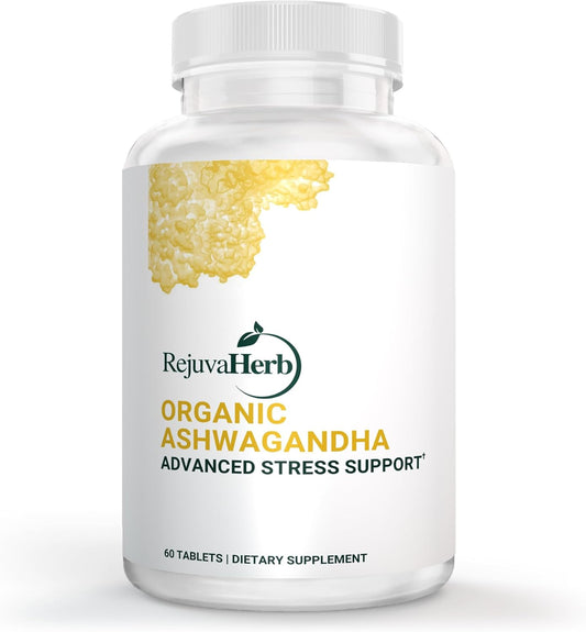 Organic Ashwagandha Root Powder with Black Pepper for Stress Support - 675mg, Cortisol Regulation Supplement, Vegan, Non-GMO - 60-Day Supply